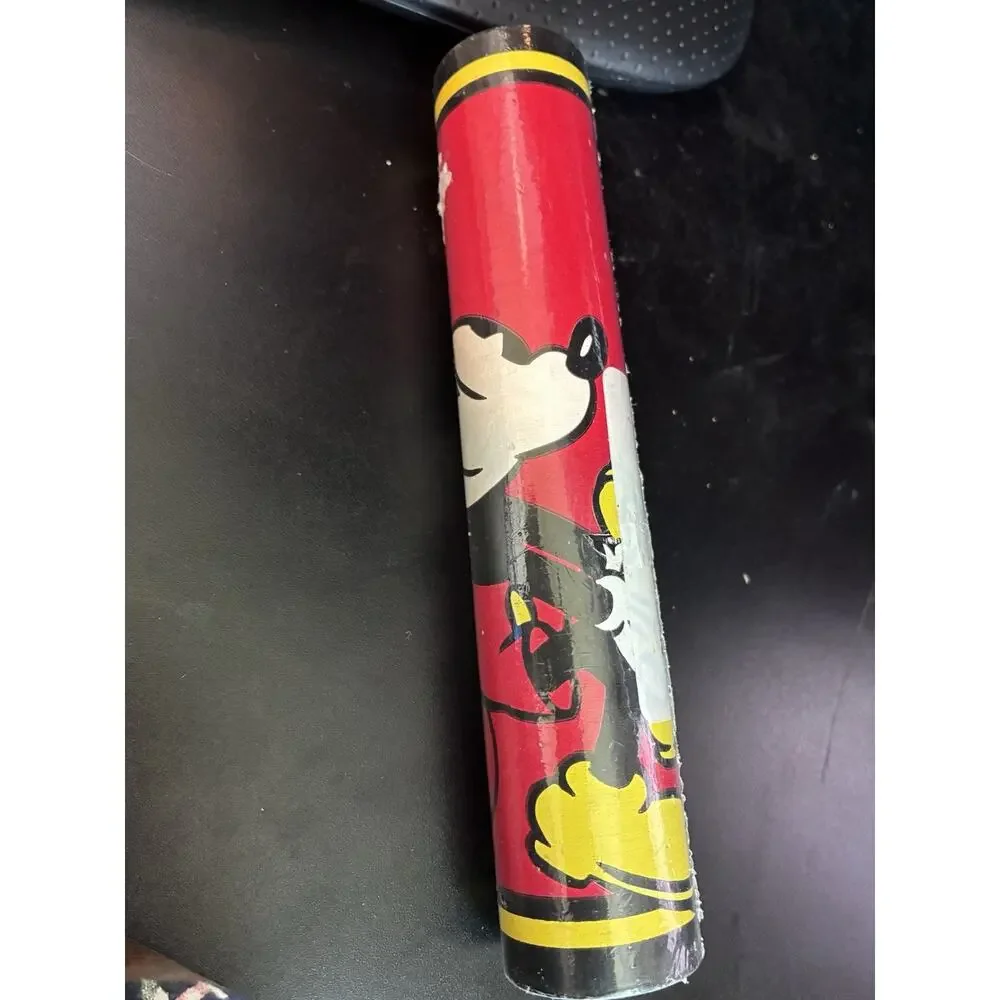VTG Disney MICKEY MOUSE Classic Wallpaper Border Roll 5 Yards Red Black Yellow